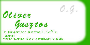 oliver gusztos business card